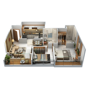 2 BHK Floor Plan